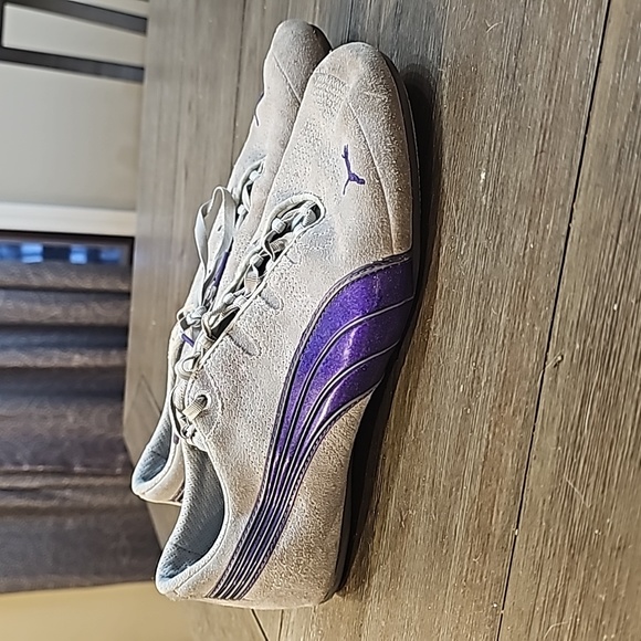 Puma Grey Suede with Purple Women's 9.5 - Picture 1 of 4